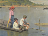 Gyerekek csónakban 1924